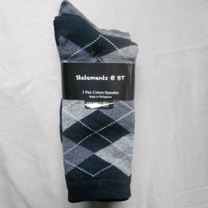 NIP Statements @ BT 3 pr blk gray socks boys 9-11